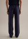 Regular fit pure linen blue trousers_2