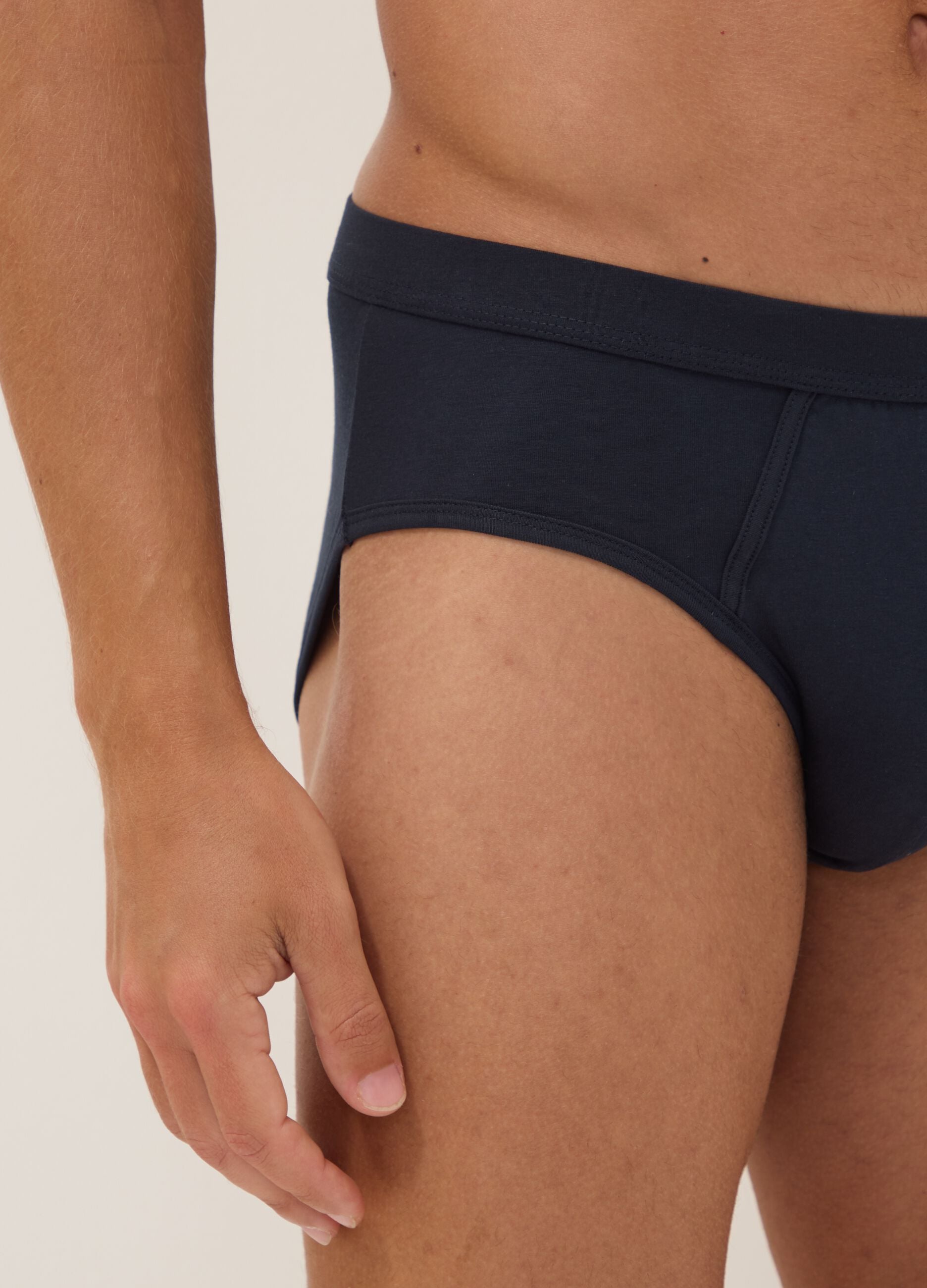 Bipack di slip blu in cotone Supima elasticizzato