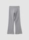 Leggings grigi in cotone elasticizzato flare fit per bambina_1