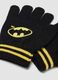 Black Batman print gloves for boys_2