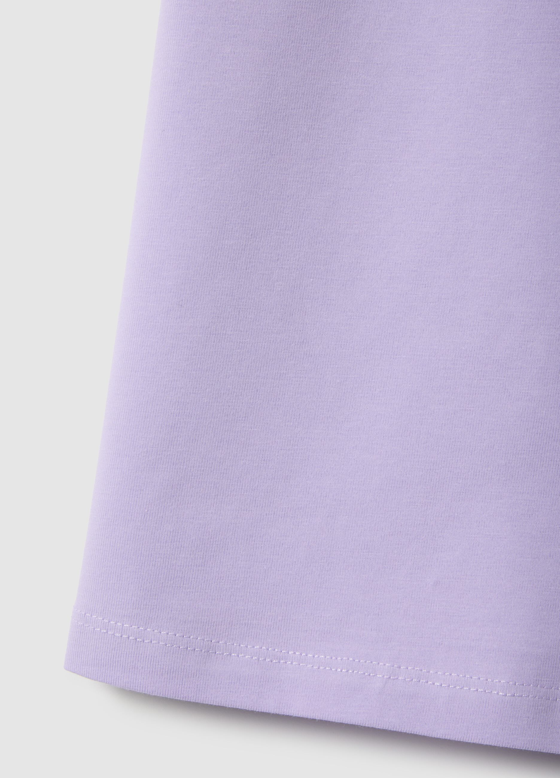 Purple girl's t-shirt in cotton blend regular fit
