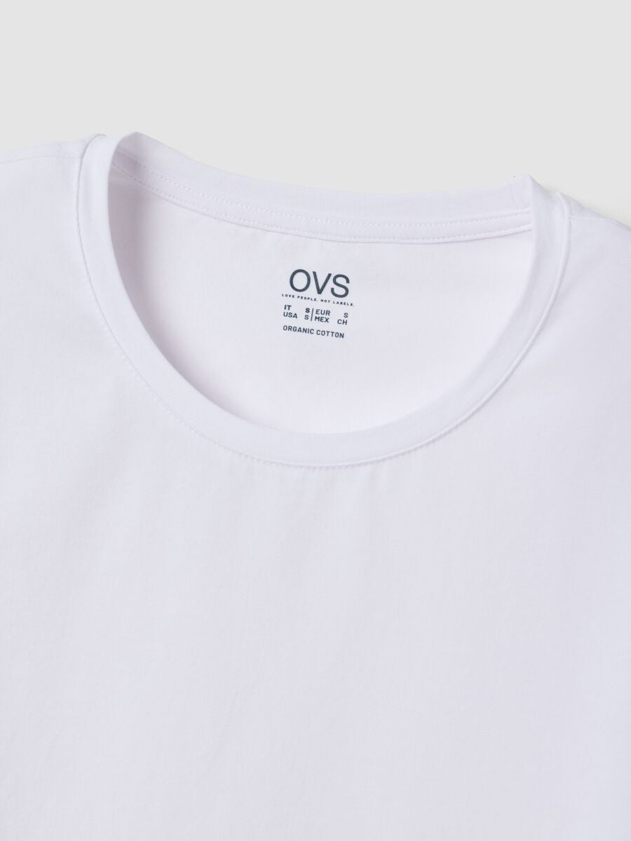 White organic stretch cotton crew-neck T-shirt_5