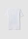 White pure cotton crew-neck T-shirt with puppy print, regular fit_5