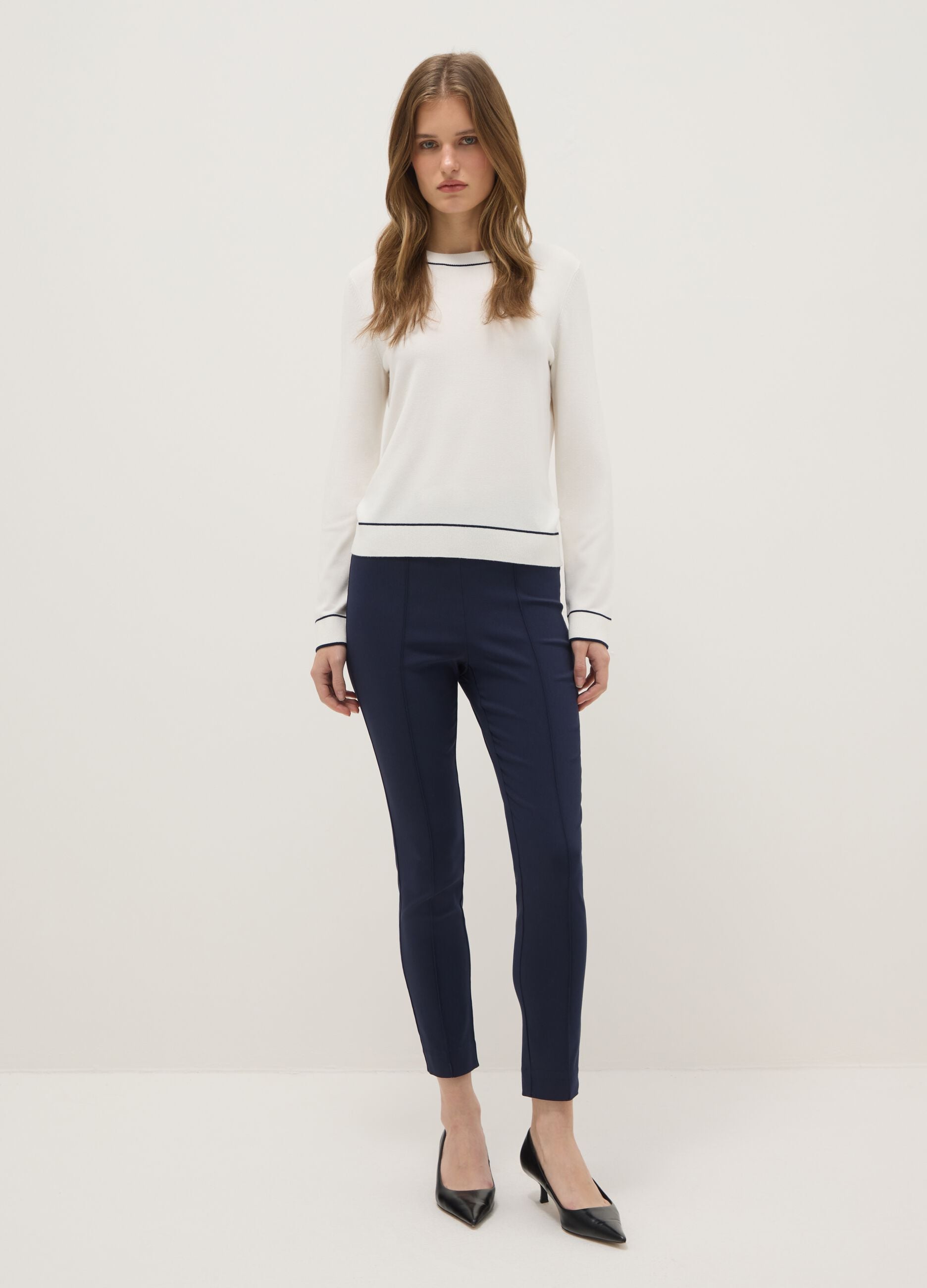 Blue Slim Fit Treggings