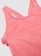 Pink stretch-fabric one-piece swimsuit for baby girls with floral detailing_3