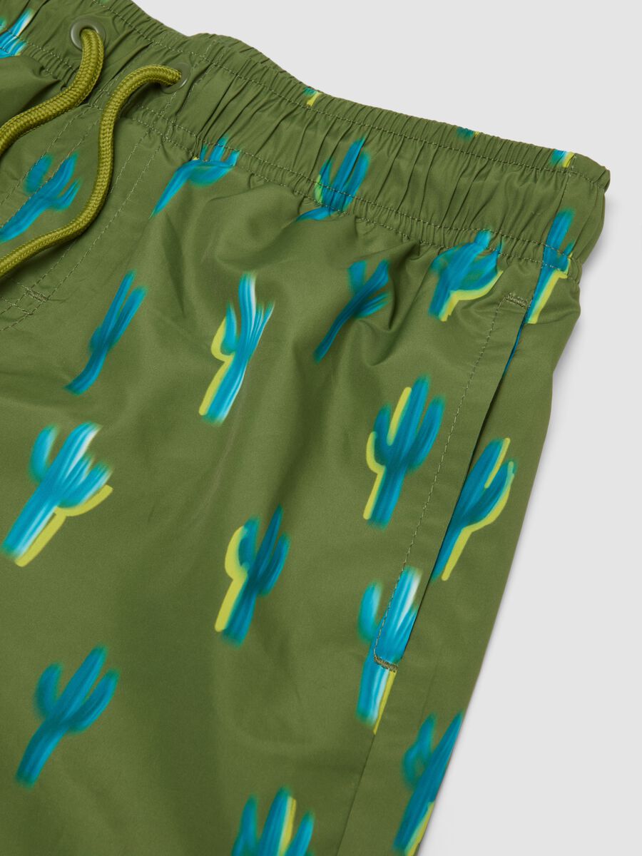 Boxer mare verde con stampa cactus_2