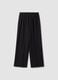 Black stretch viscose straight-fit trousers_2
