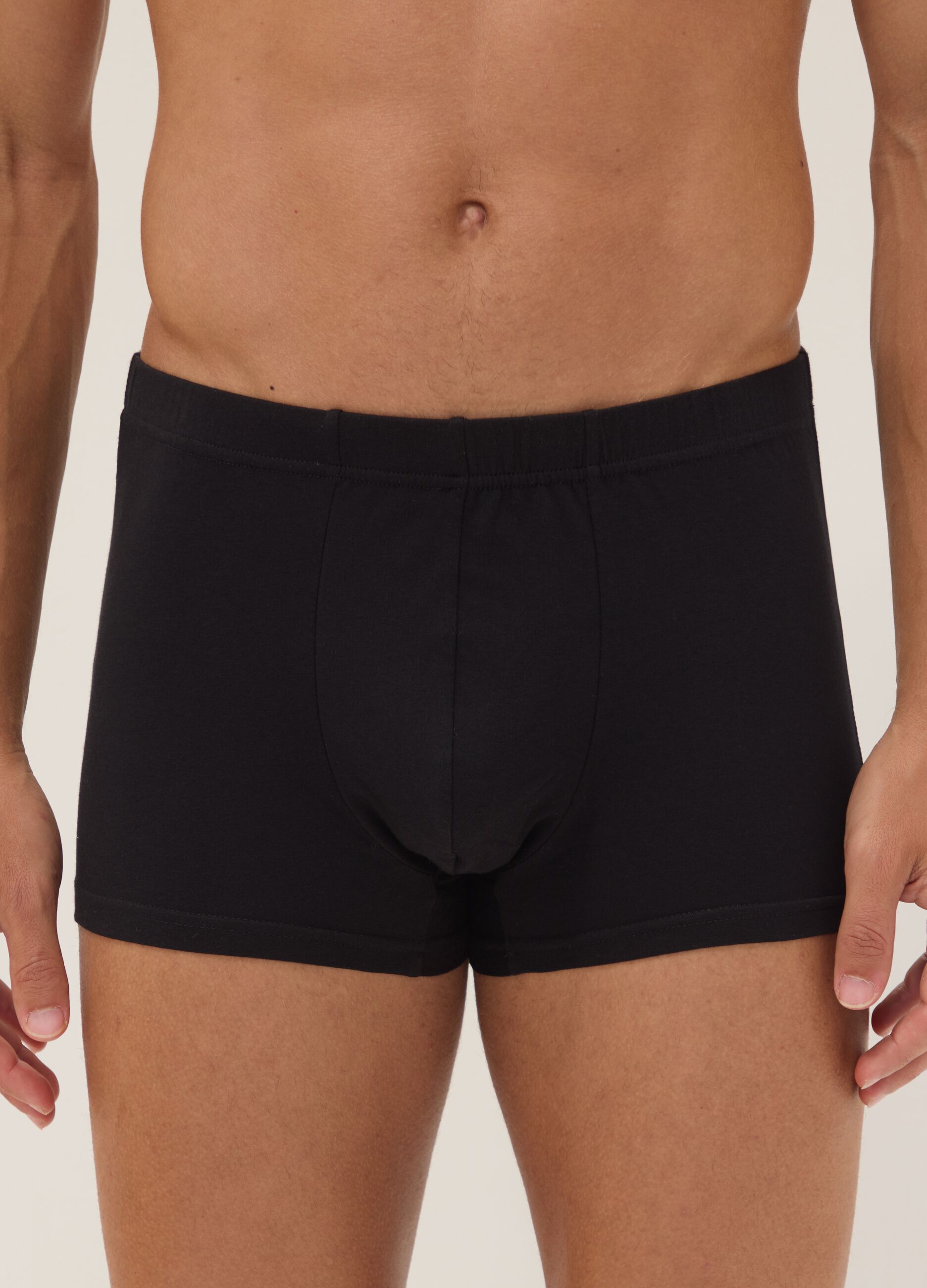 Black organic cotton boxer shorts