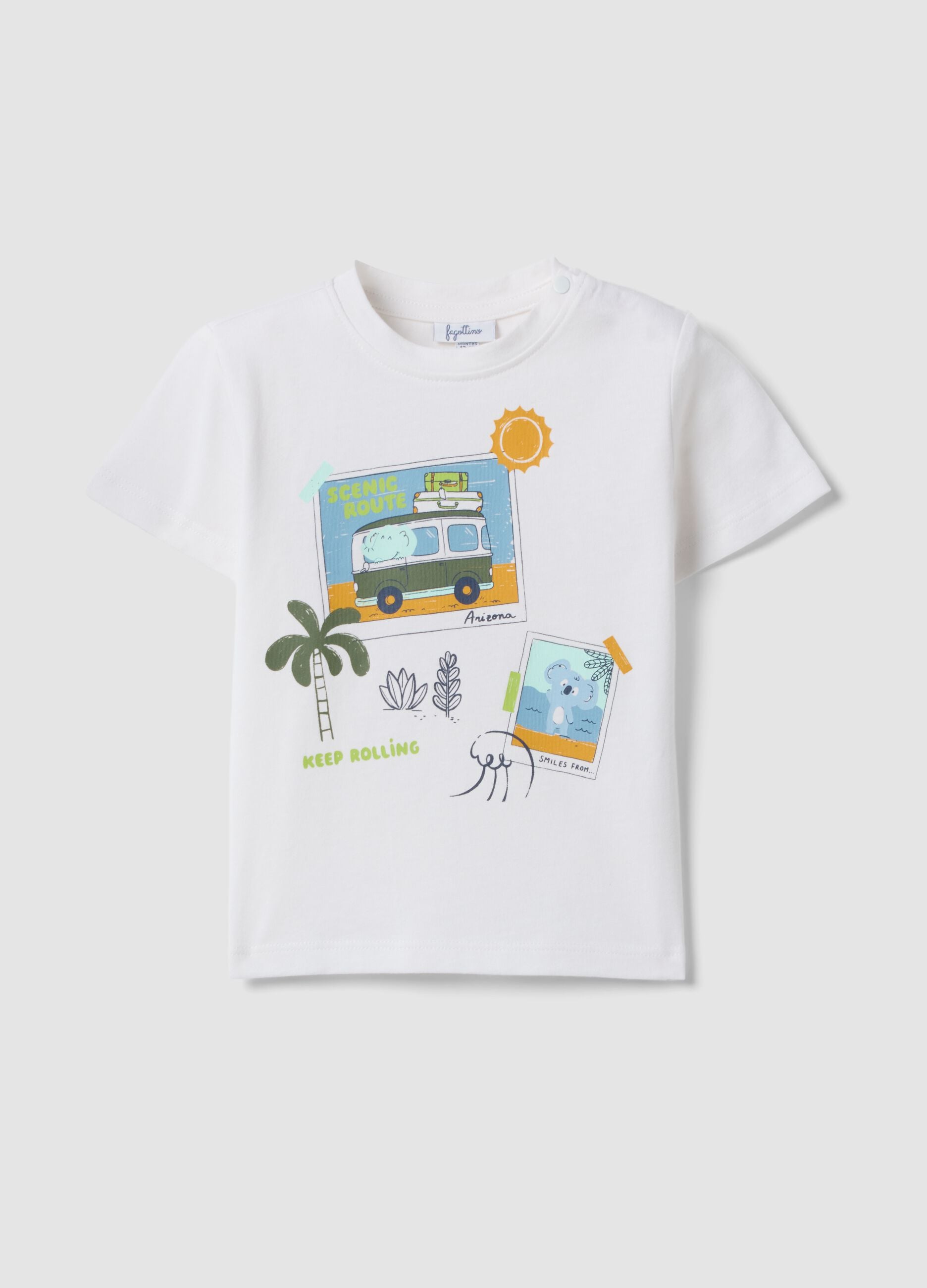 White short-sleeve pure cotton T-shirt