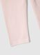 Girls' pink elasticated cotton leggings slim fit with heart_3
