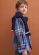 Multicolour pure cotton checked shirt with classic button-down collar_1