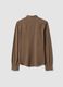 Brown pure cotton long-sleeve piqu&eacute; polo, regular fit_2