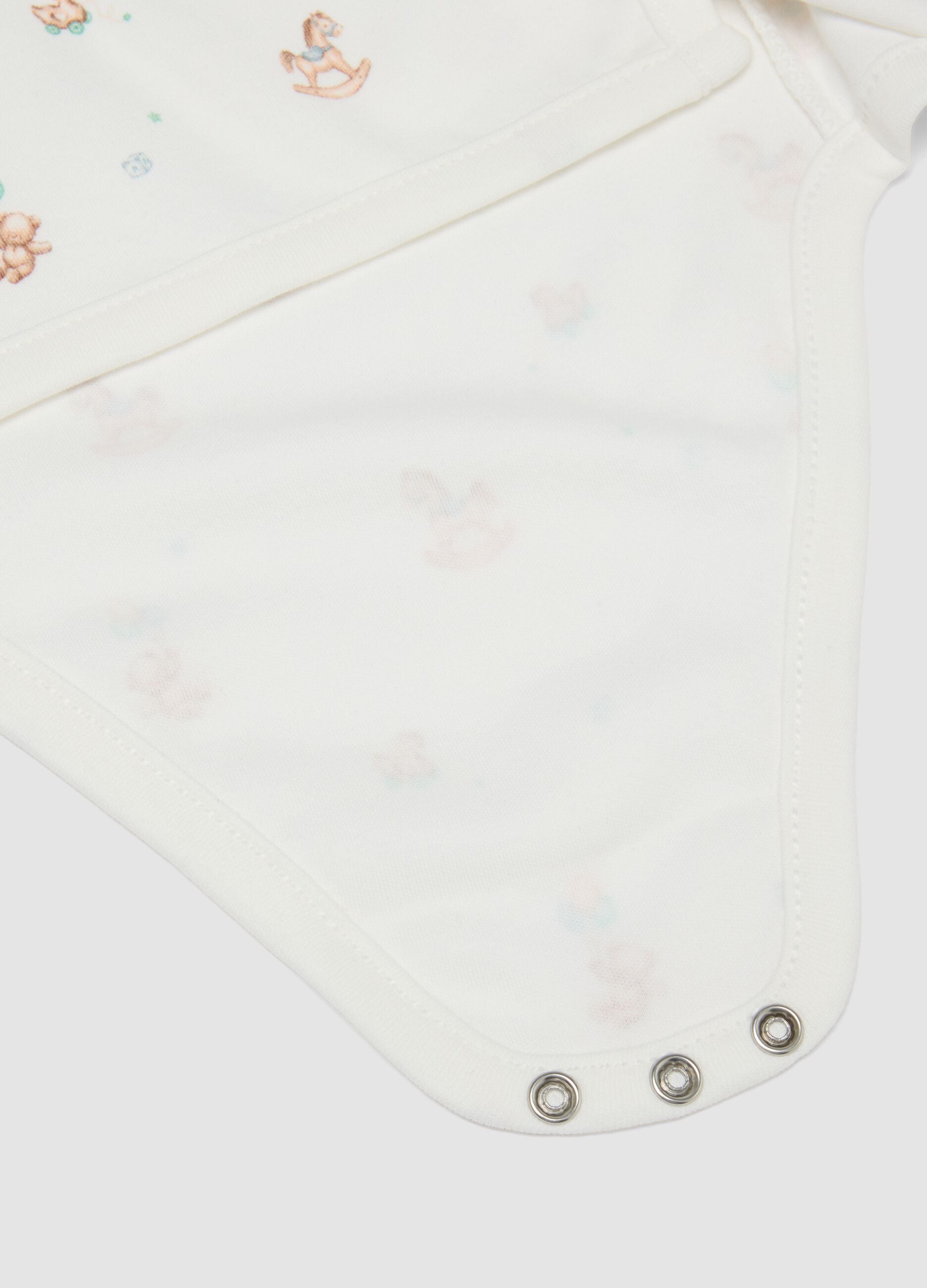 2-pack of multicolour organic cotton baby bodysuits with print