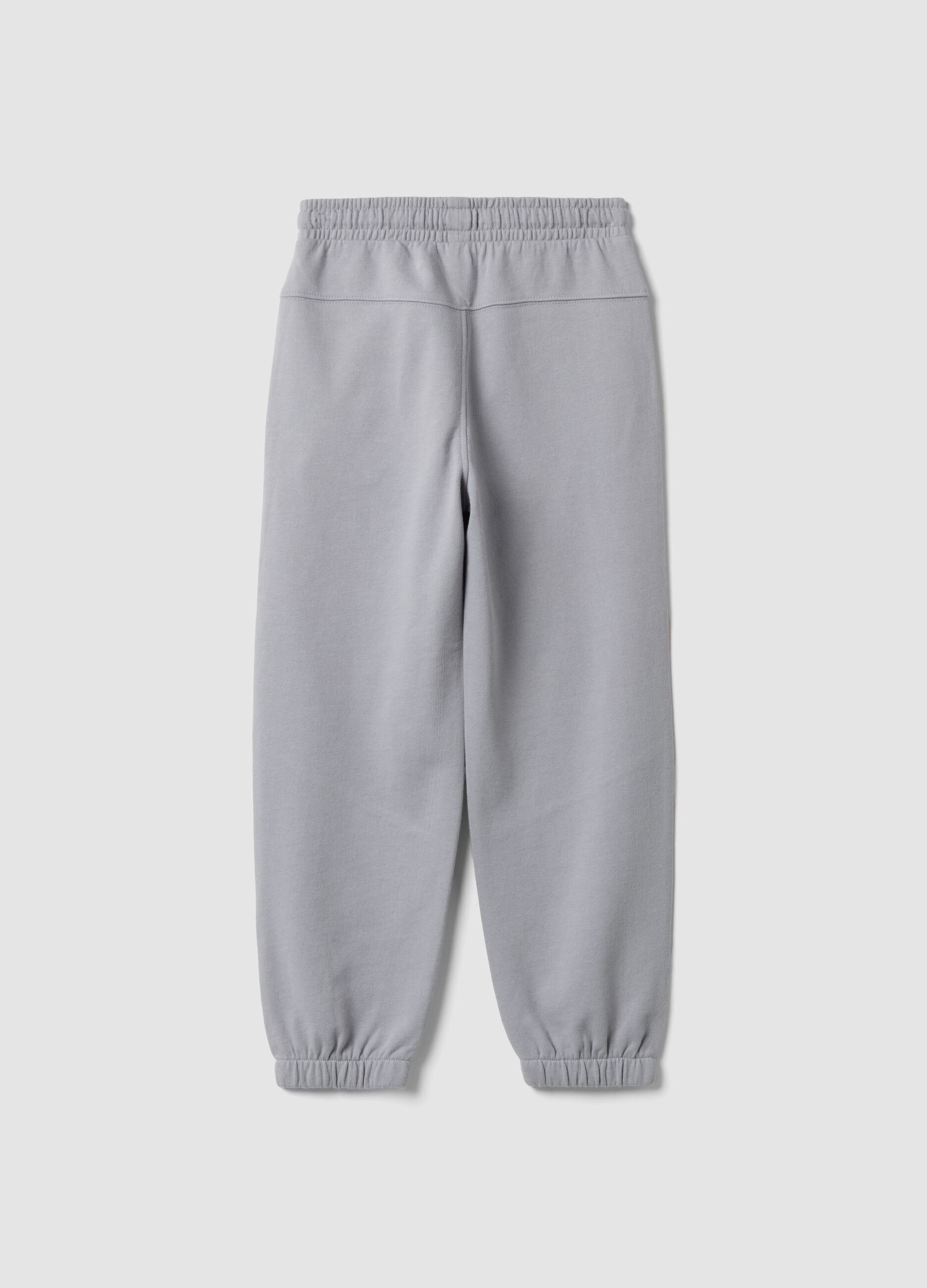 Grey pure cotton jogger trousers