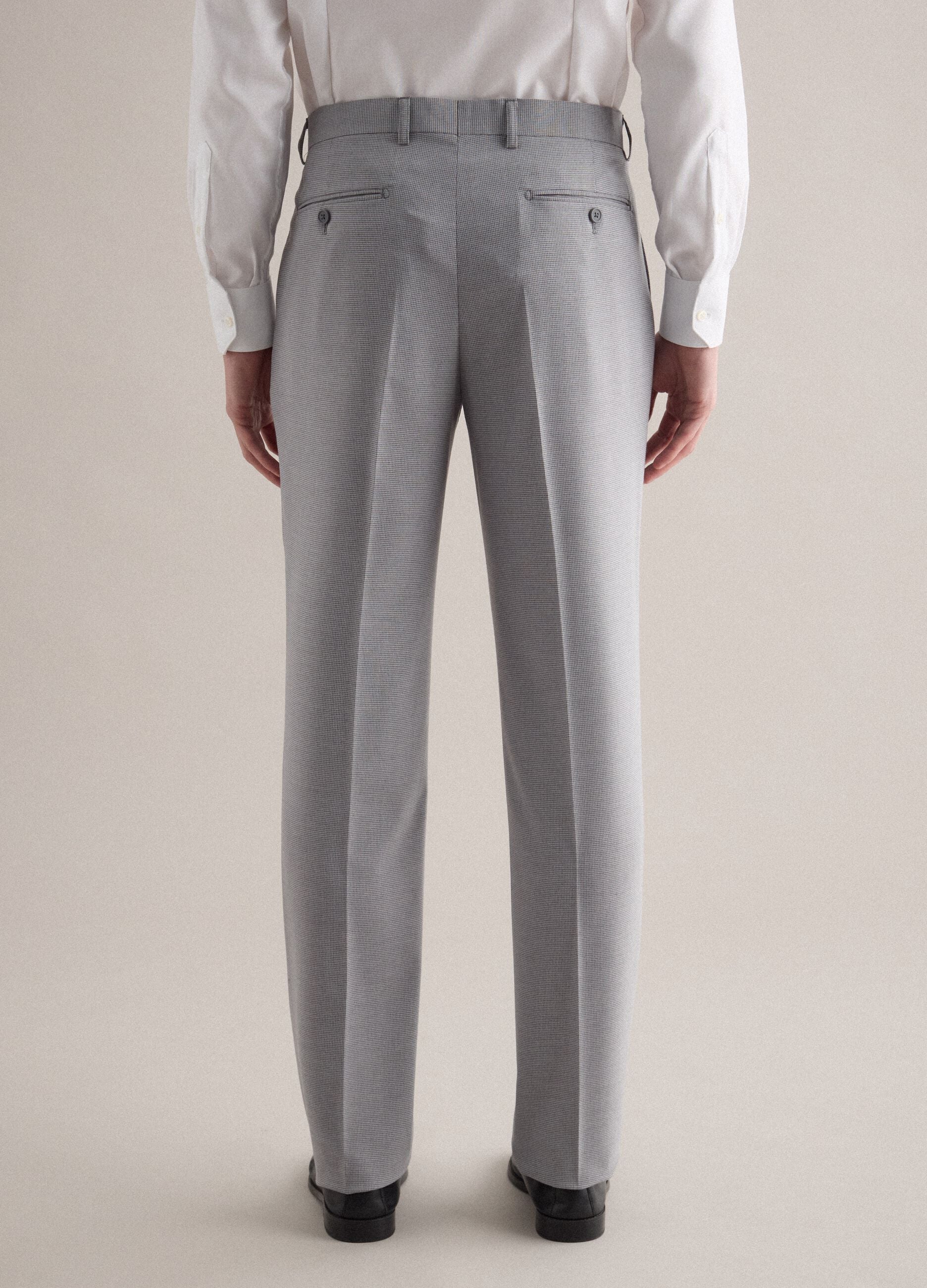 Grey regular fit trousers