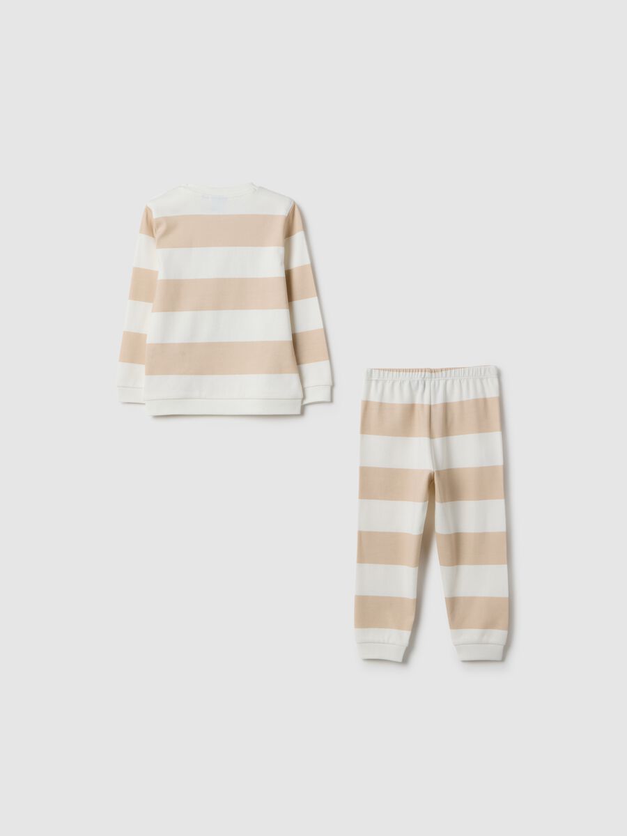 Pigiama in puro cotone a righe multicolor da neonato regular fit_1