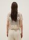 Beige cotton-blend regular-fit shirt with knitted detailing_3