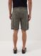 Grey stretch cotton cargo bermuda shorts_2