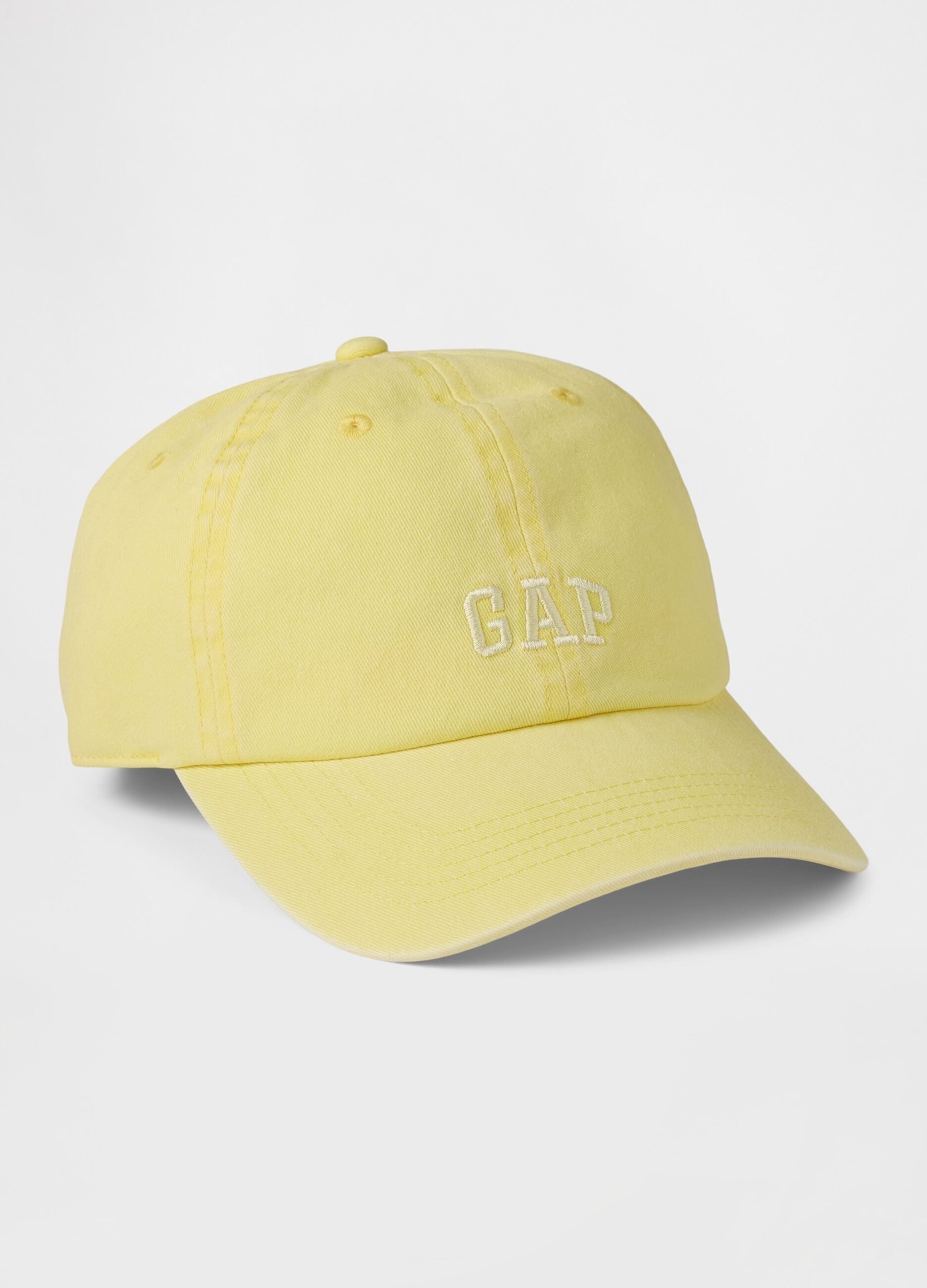 Yellow cotton baseball cap
