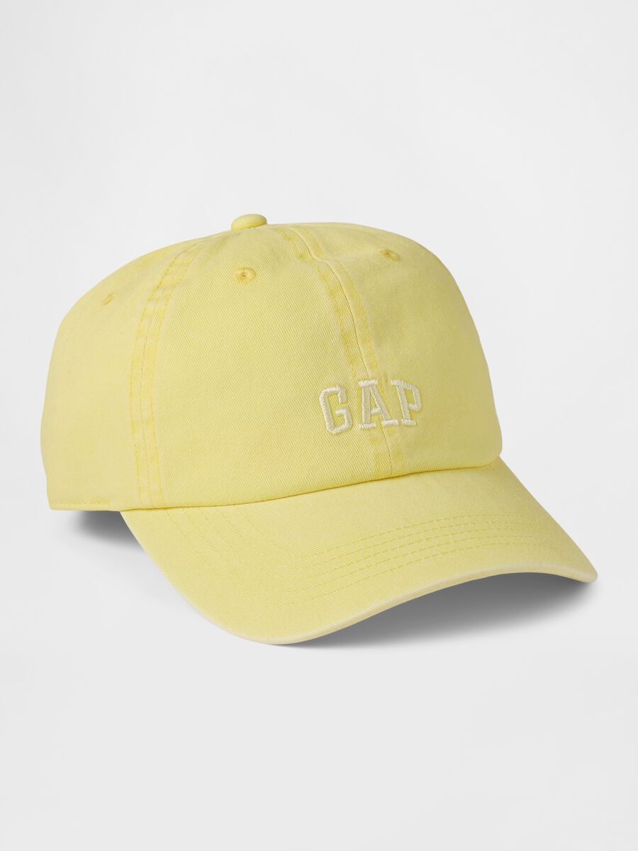 Yellow cotton baseball cap_0