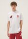White pure cotton T-shirt with embroidered Miami Heat logo_2