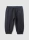 Black pure cotton jogger trousers with heart detail, comfort fit for baby girl_0