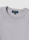 Grey cotton blend crew neck pullover, regular fit_5