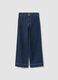 Blue wide-leg jeans in stretch cotton_4