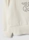 White pure cotton sweatshirt with rhinestone slogan and embroidered heart for girls_3