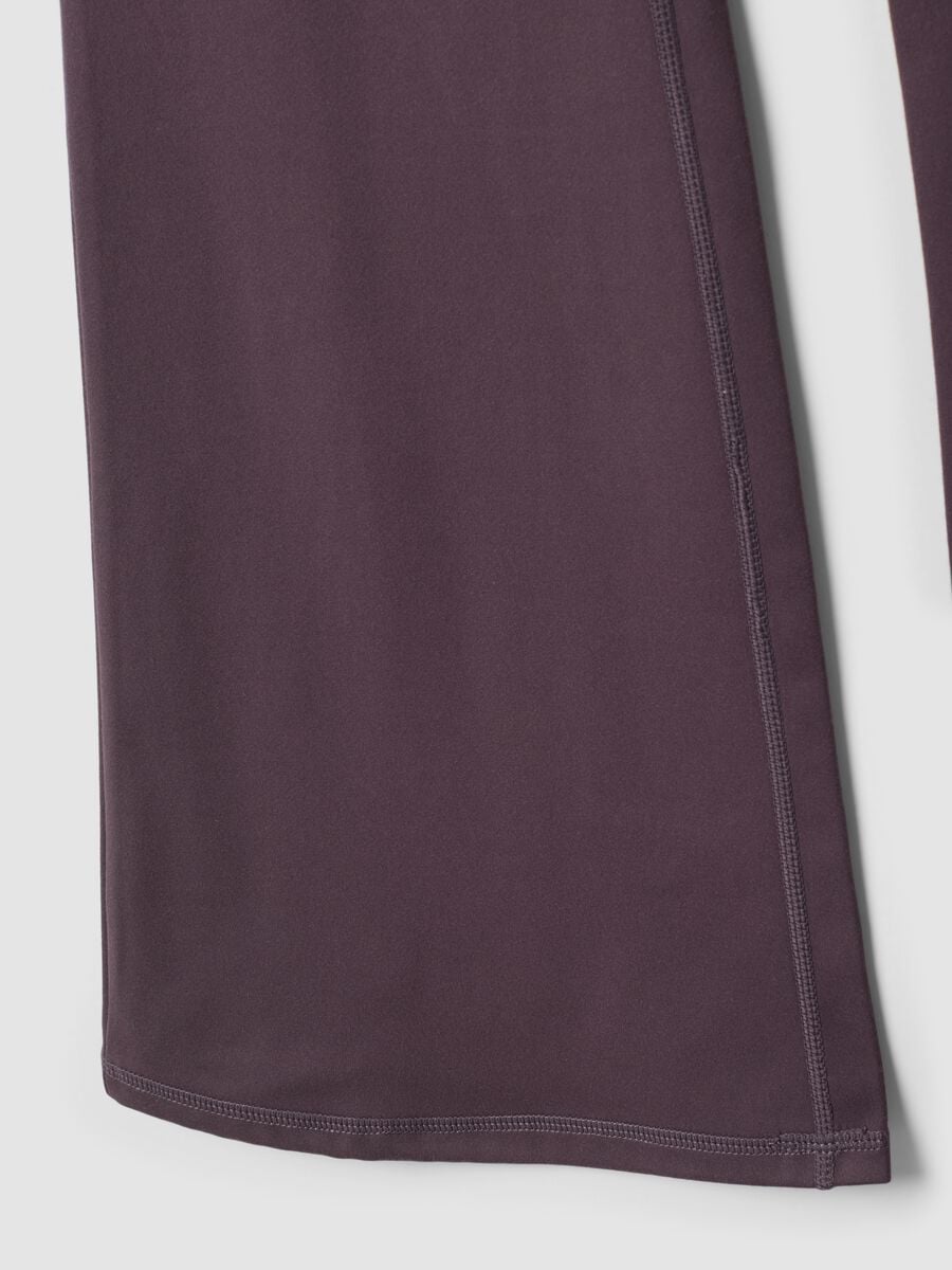 Purple flared leggings in breathable stretch fabric ALTAVIA STUDIO_8