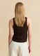 Brown pure cotton crochet tank top_3