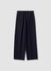 Navy stretch viscose formal trousers, regular fit_6