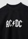 Black cotton-blend AC/DC printed sweatshirt_1