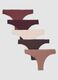 Pack of five multicolour Brazilian briefs in stretch cotton_4
