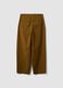 Brown stretch-cotton formal barrel-fit trousers_6