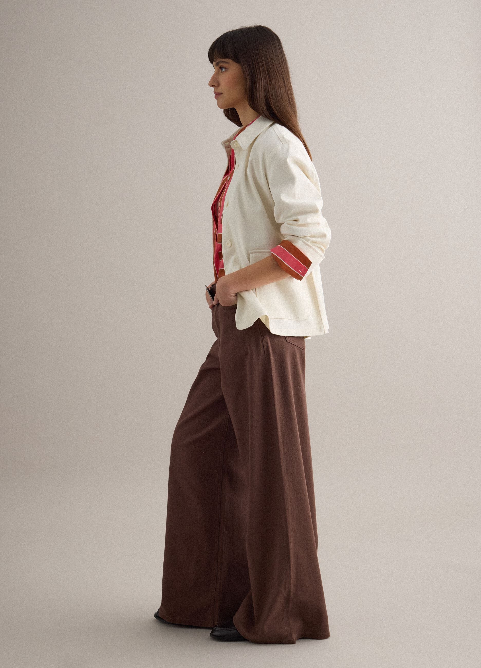 White Stretch Cotton Jacket