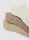 Multipack of seven beige no-show socks in stretchy fabric_1
