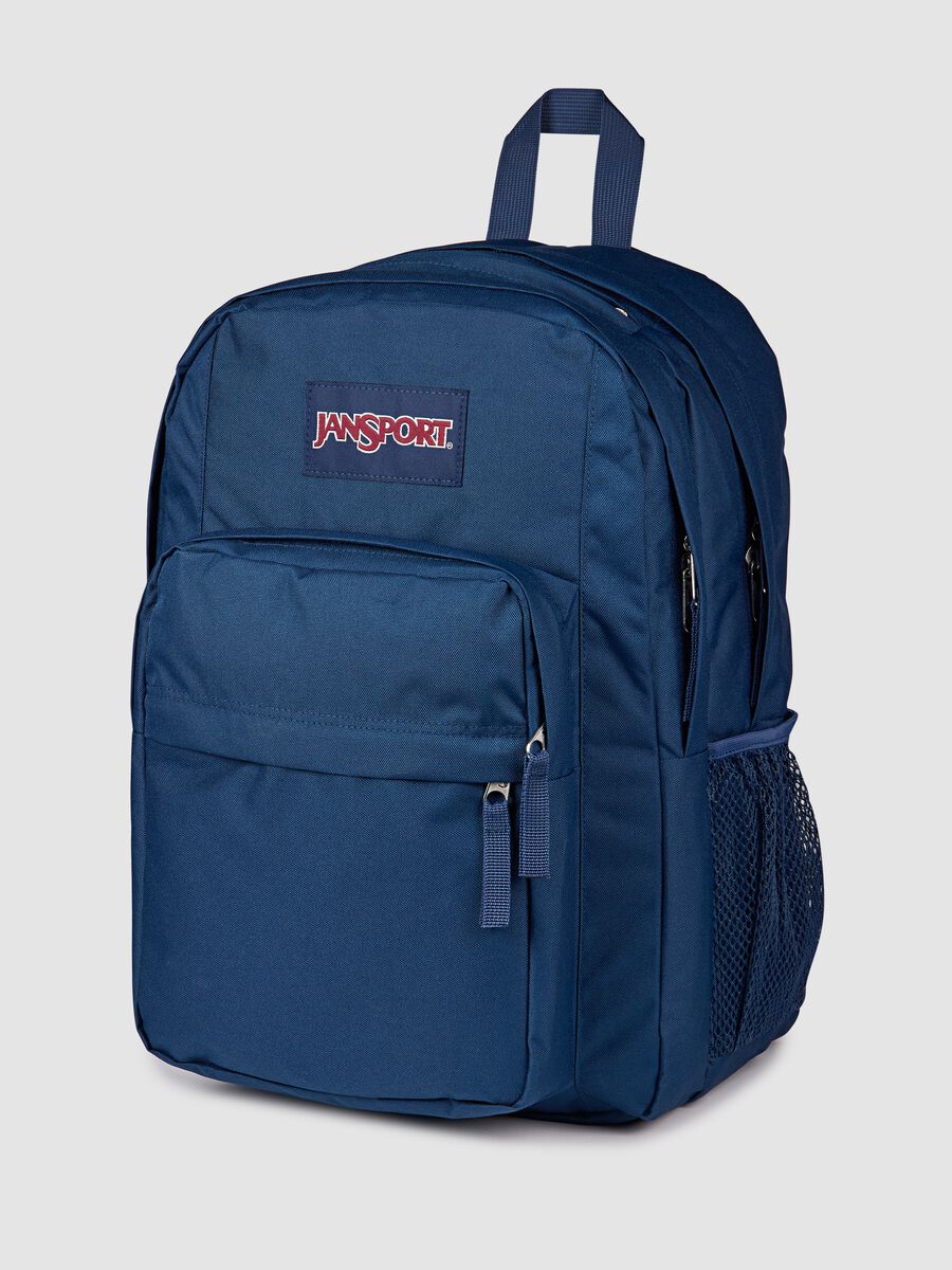 Blue backpack with external pockets_1