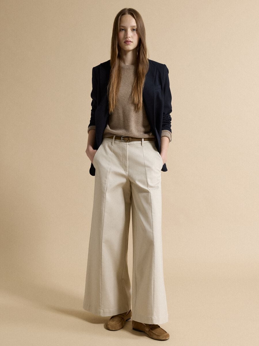 Blue stretch-viscose double-breasted blazer, regular fit_2