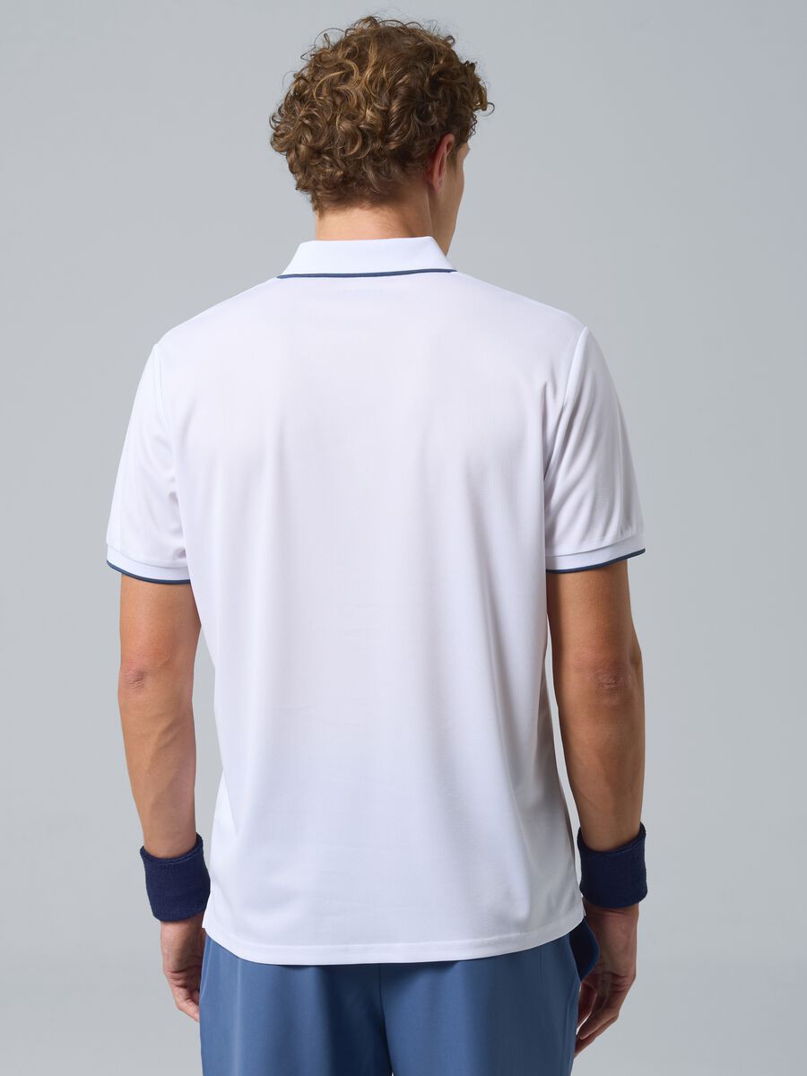 White ALTAVIA COURT sports polo in technical fabric_3