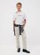 White pure cotton boys&rsquo; trousers with gradient print_1