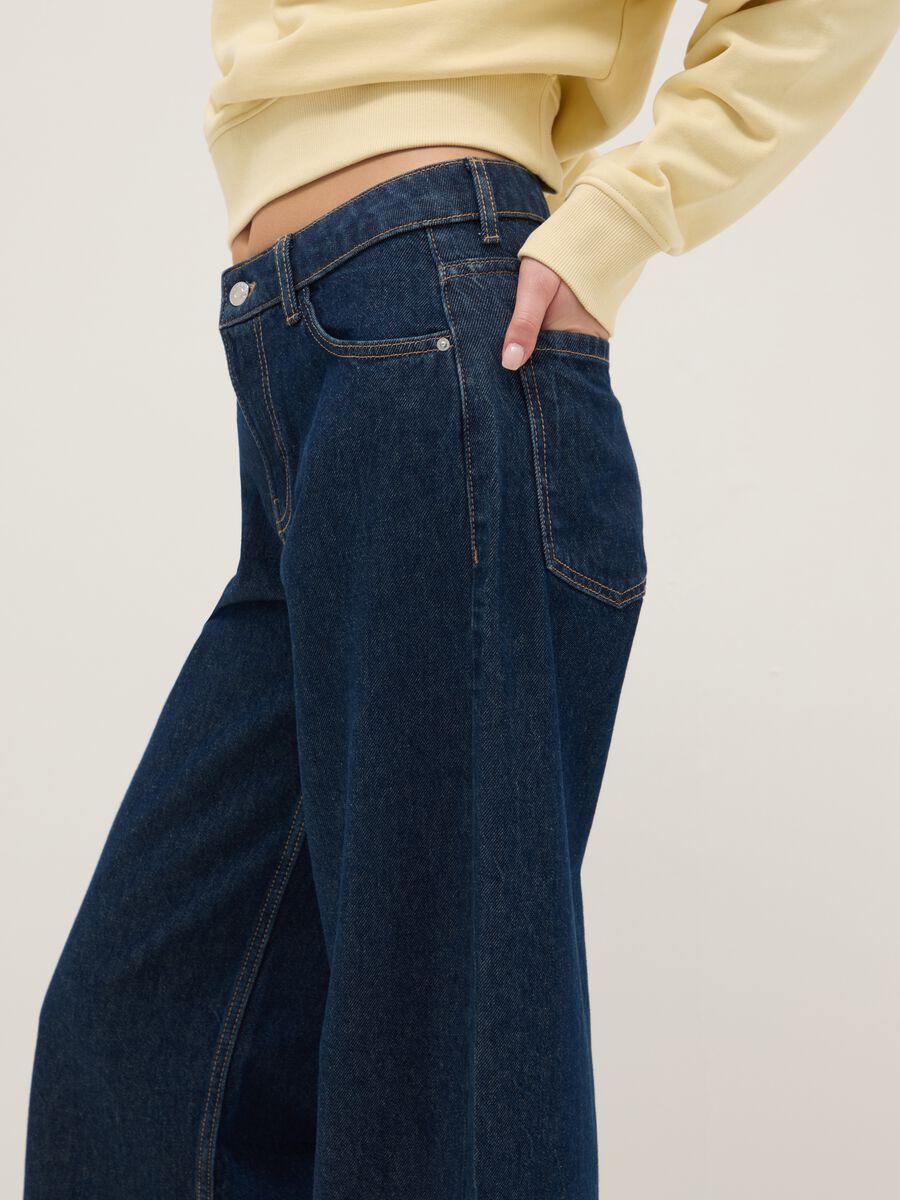 Jeans in puro cotone blu boyfriend fit_3