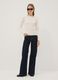 White stretch viscose slim-fit T-shirt_1