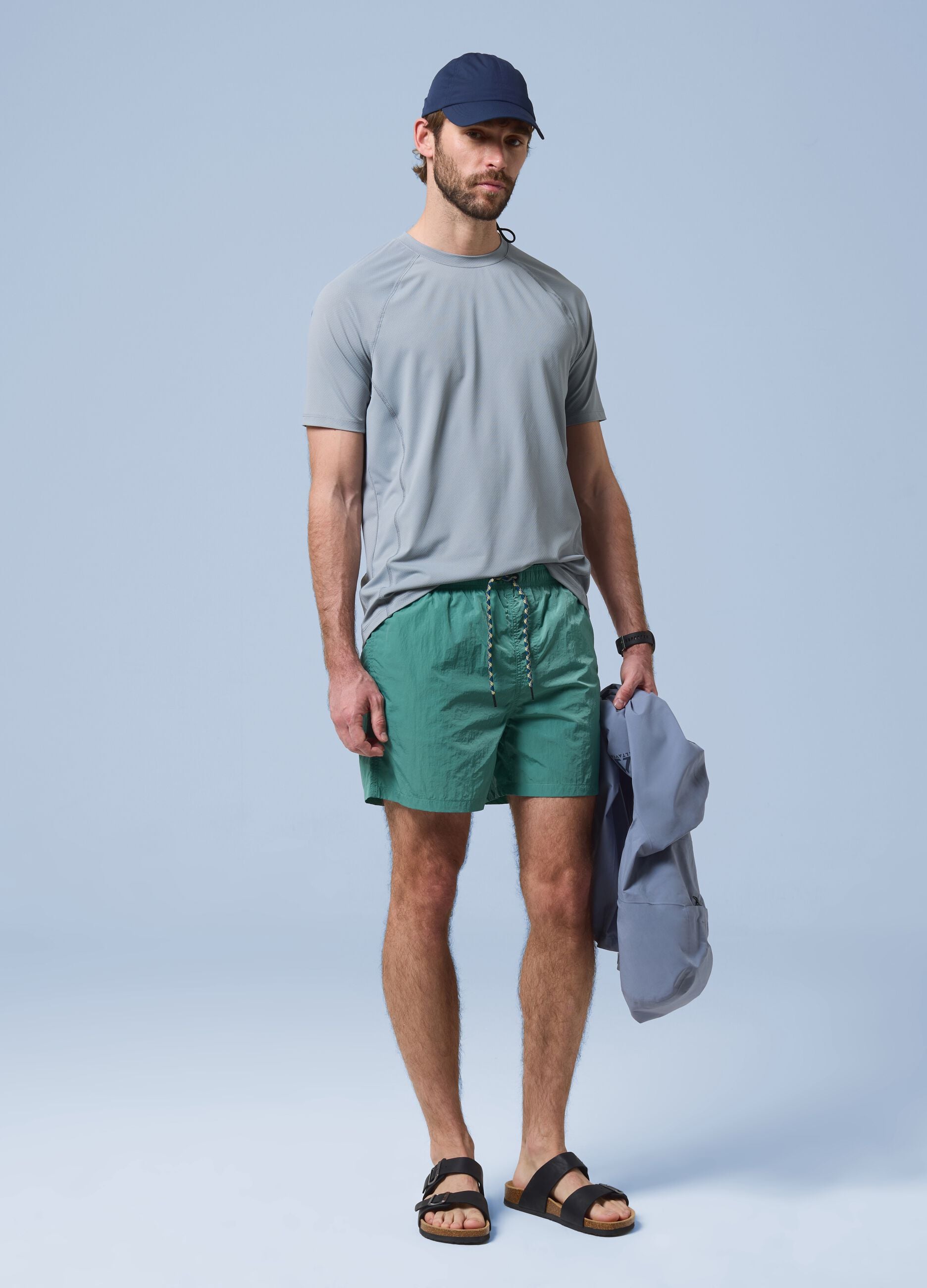 T-shirt grigia in tessuto elasticizzato ALTAVIA SAILING