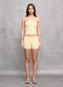 Pastel Yellow Yoga Shorts_0