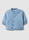 Regular fit blue quilted baby jacket_0