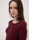 Red fitted ribbed viscose-blend top with buttons_0