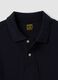 Blue long-sleeved regular-fit polo shirt in pure organic cotton piqu&eacute;_2