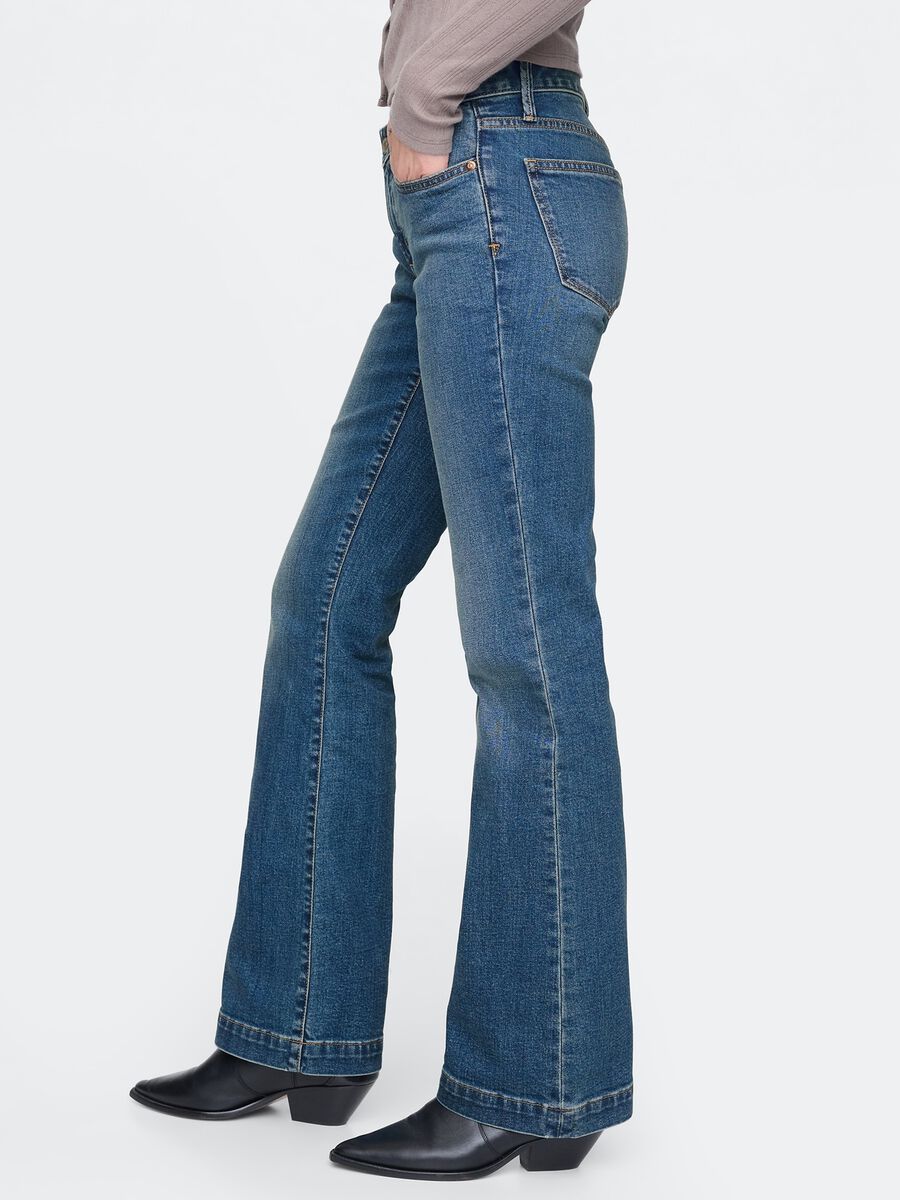 Jeans flare fit in misto cotone_3