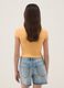 Girls' fitted orange stretch cotton T-shirt_1